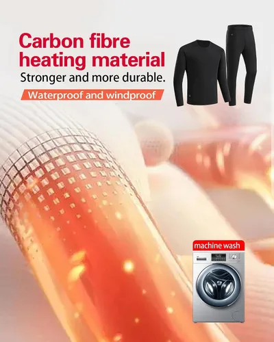 Vista 6 de Conjunto de ropa interior térmica eléctrica para mujer, 22 zonas de calefacción, calefacción eléctrica con USB, equipo de caza de invierno