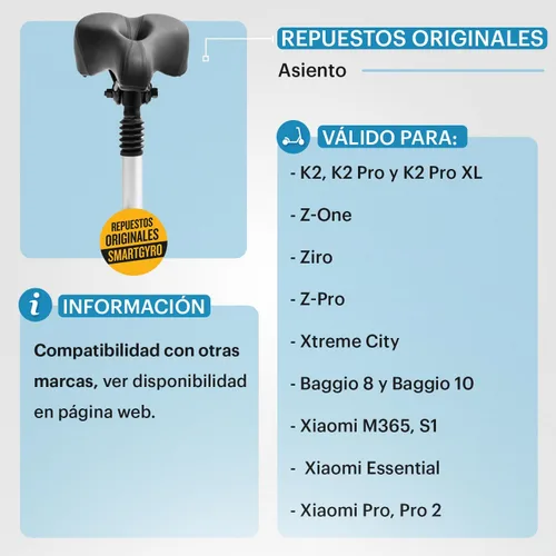Vista 2 de SMARTGYRO Xtreme - Asiento de skate, unisex para adultos