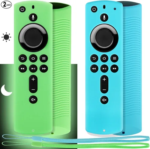 Vista 11 de Pinowu Firestick - Funda protectora de silicona compatible con Fire TV Stick 4K Alexa Voice Remote Control, ligera, antideslizante, a prueba