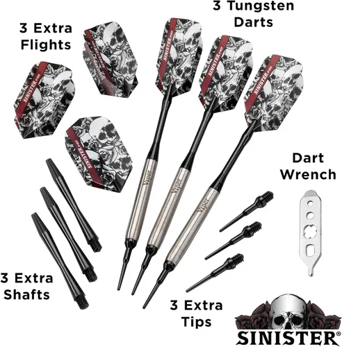 Vista 4 de Viper Dardos siniestros 95% tungsteno punta suave