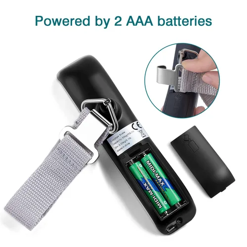 Vista 5 de Báscula digital de equipaje báscula de peso para equipaje de viaje máximo 1102lbs con pantalla LCD retroiluminada