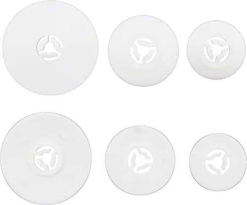 Vista 3 de CXMTECH Cubierta de bobina de repuesto para máquina de coser, 3 piezas, 40/30/0.984 in, soporte roscado de plástico blanco