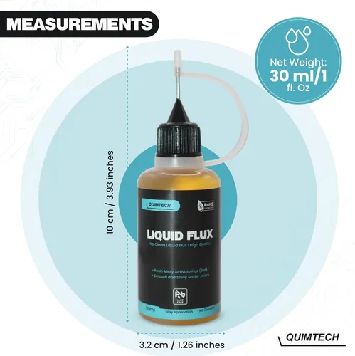 Vista 4 de Gota de flujo de soldadura líquida (30 ml/1 oz.) Flujo de soldadura líquida RMA Flujo de soldadura Soldadura eléctrica Flujo líquido sin