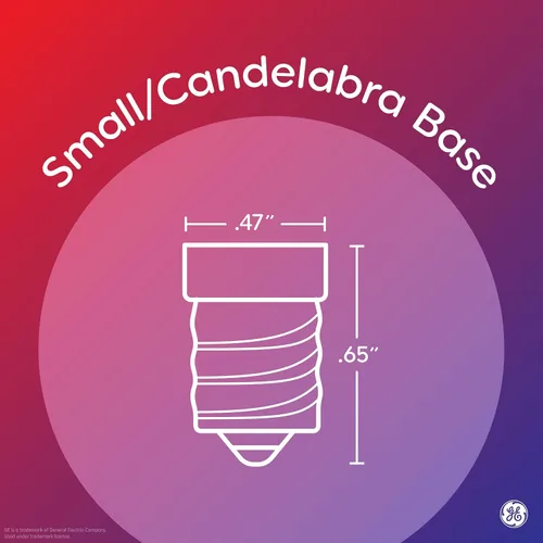 Vista 3 de GE Bombillas LED, 60 vatios, blanco suave, bombillas G16, esmeriladas, base pequeña (paquete de 2)