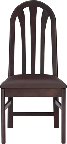Vista 12 de Linon Kennerli - Juego de 2 sillas de comedor con asiento tapizado de piel sintética, color marrón
