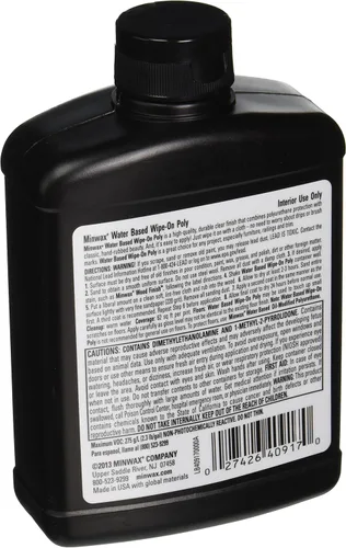 Vista 2 de Minwax - Barniz poliuretano de base acuosa de aplicación con toallita, satén, 1 pinta