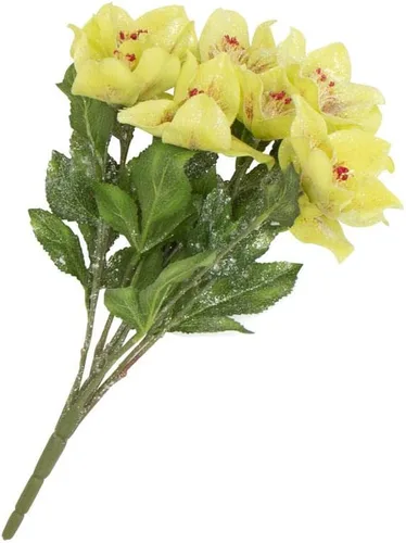 Vista 4 de Factory Direct Craft Arbusto de rosas artificiales de Navidad de Hellebores verdes – Rosas de Navidad de seda para arreglos florales y decoraciones