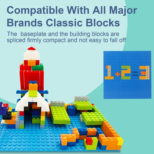 Vista 6 de Ladrillos de construcción compatibles con Lego Classic, 500 piezas de bloques de construcción básicos a granel en color aleatorio