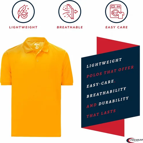 Vista 29 de Premium Wear - Camisetas tipo polo para hombre, con gran absorción de humedad