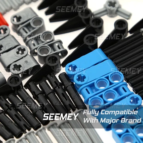 Vista 2 de SEEMEY 884 piezas de bloques de conectores de eslabones de cadena de eje compatibles con piezas técnicas de marca principal