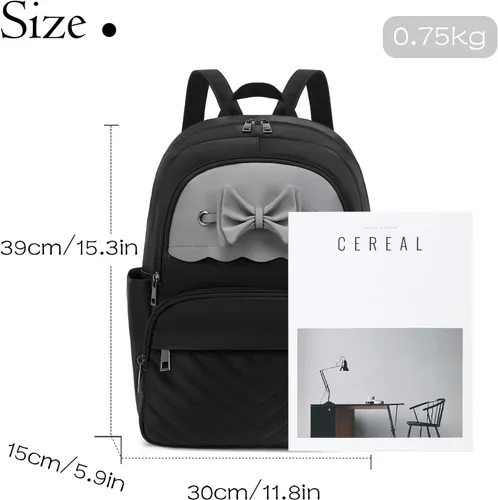 Vista 4 de MYHOZEE Bolso tipo mochila para mujer, Black01, Mochilas Daypack