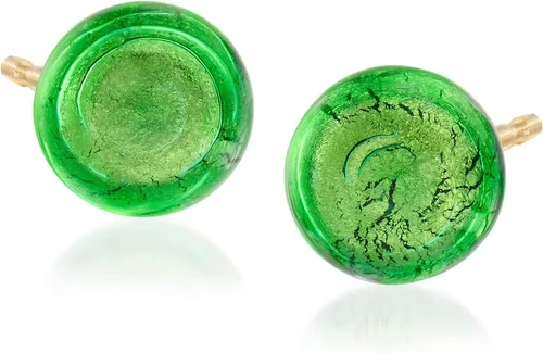 Vista 3 de Ross-Simons Conjunto de joyas de cuentas de cristal de Murano multicolor italiano 3 pares de pendientes en oro de 18 quilates sobre plata esterlina