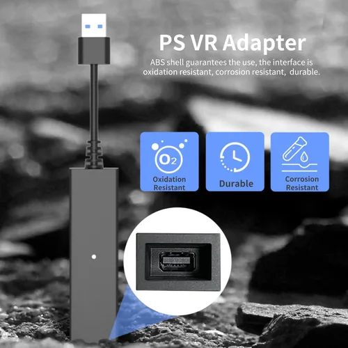 Vista 4 de Adaptador de cámara PSVR para consola de juegos PS5, cable convertidor PS VR para cámara host PS4, reproduce PS VR en PS5
