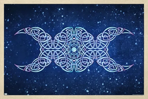 Vista 7 de Trends International Brigid Ashwood - Póster de pared de luna creciente, 22.4 pulgadas de largo x 14.7 pulgadas, versión enmarcada de madera