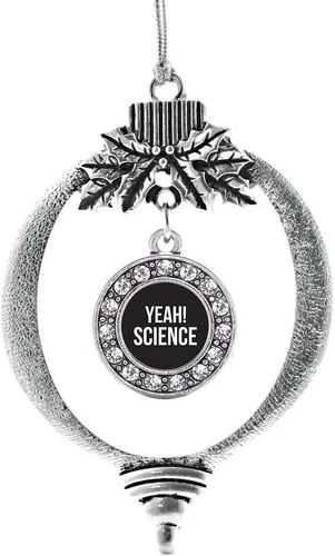 Vista 635 de Inspired Silver - Adorno de cromosoma 21 con dije de círculo de plata con joyas de circonita cúbica