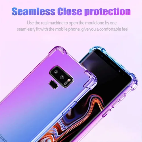 Vista 3 de Funda para Samsung Note 9, Galaxy Note 9 Cute Case Girls Women, Gradient Slim Anti Scratch Soft Clear TPU Funda a prueba de golpes para Samsung