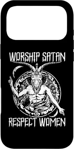 Vista 22 de Worship Satan Respect Women I Satanic Goat Head Case for iPhone 16