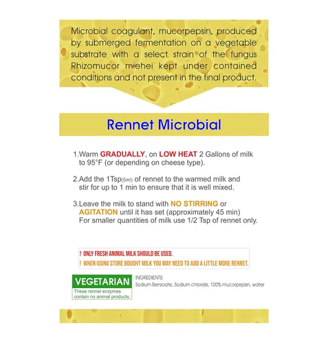 Vista 5 de Cuajo Microbiano Coagulante Líquido Microset 1.7 fl oz