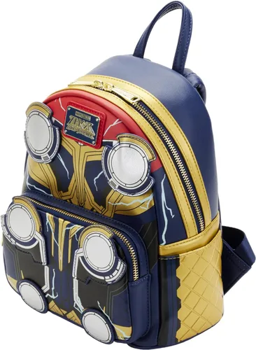 Vista 2 de Loungefly Mini mochila de cosplay de Marvel Thor Love Thunder Multi Marvel Thor Lt Cosplay Mini Mochila