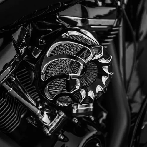 Vista 3 de Kit de entrada de aire limpiador de aire CNC para motocicletas con turbina, filtro de aire para Harley Sportster XL Touring Softail Dyna