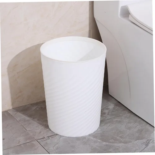 Vista 8 de Cabilock Bote de basura de plástico, blanco, 1.0 litros, duradero, fácil de usar, ideal para el hogar y la oficina