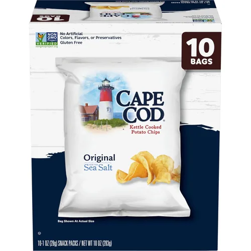 Vista 19 de Cape Cod Papas fritas, papas fritas cocidas en hervidor original, 8 onzas