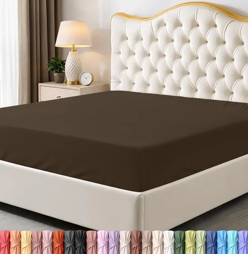 Vista 24 de Utopia Bedding - Paquete a granel de 2 sábanas bajeras ajustadas de microfibra cepillada suave con bolsillos profundos, resistentes al encogimiento