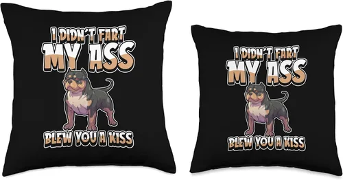 Vista 3 de American Bully Gifts & Accessories American Bully Dog Pet I Didnt Fart My Butt Blew You A Kiss - Almohada de 16 x 16 pulgadas, multicolor
