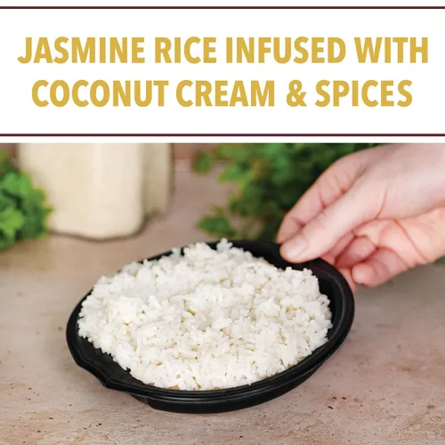Vista 3 de Golden Nest Arroz de coco Arroz de jazmín infundido con crema de coco y especias Estilo casero asiático totalmente natural sin conservantes