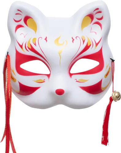 Vista 5 de 3 piezas de Kitsune Inu Boku zorro gato lindo cosplay media máscara de Navidad