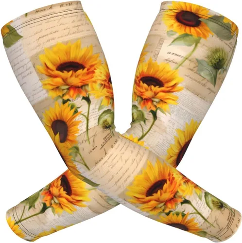 Vista 35 de Acuarela Limón Enfriamiento Brazo Mangas Cubierta UV Protección Solar para Mujeres Golf Brazo Mangas 1 Par