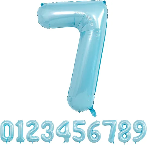 Vista 19 de Globo azul con el número 0, 40 pulgadas, Mylar premium, reutilizable, para decoración de fiesta de cumpleaños