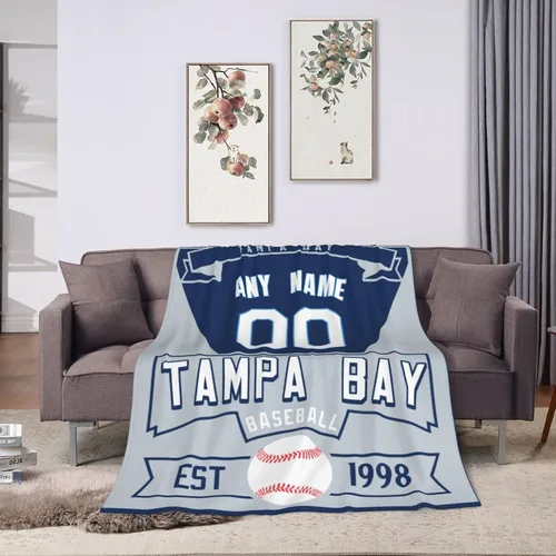 Vista 30 de Manta personalizada para cama, regalo para fanáticos del béisbol, manta de forro polar para invierno y verano, manta personalizada con nombre