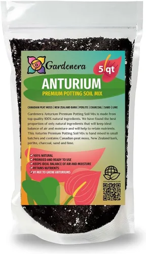Vista 5 de Gardenera Tierra para macetas de anturio: garantiza la salud y el éxito de tus plantas - 1 cuarto de galón