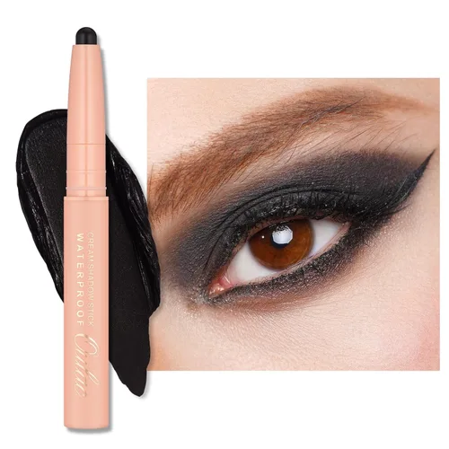 Vista 11 de Oulac Twist-Up Sombra de Ojos Brillante en Barra – Maquillaje de Ojos Vegano y Libre de Crueldad con Textura Cremoso y Mezclable, Resistente al 01