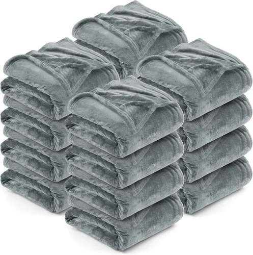 Vista 103 de Utopia Bedding - Manta de vellón de lujo, mullida, antiestática; manta de suave microfibra de 8.8 oz/yd² (300 g/m²) para sofá y cama; tamaño Gris