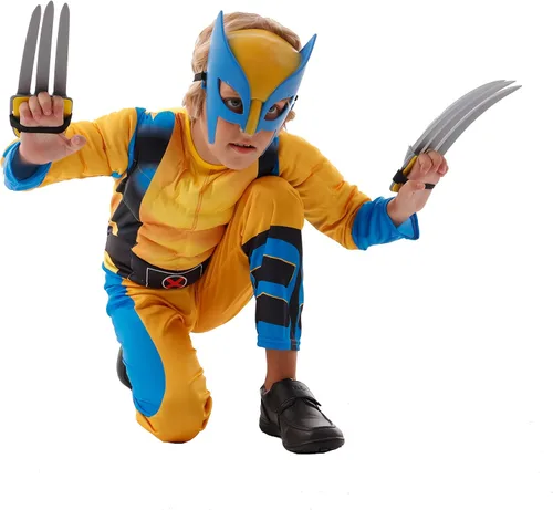 Vista 5 de Liucesxjs Disfraz de Wolverin-e para niños, disfraz de cosplay para niños, Halloween, carnaval, cosplay, fiesta