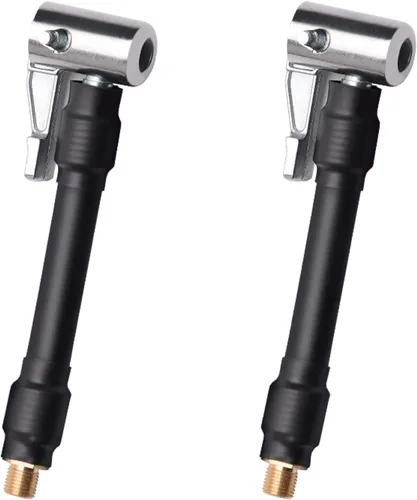 Vista 7 de Adaptador de válvula de neumático de extensión flexible, adaptador de inflador de manguera de aire, rosca estándar de válvula de neumático