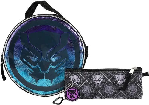Vista 4 de BIOWORLD Black Panther - Juego de mochila de 5 piezas (niño grande), morado, talla única