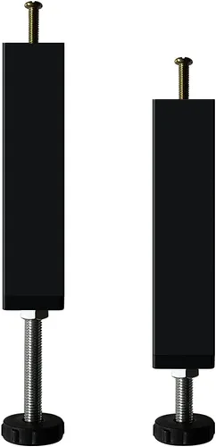 Vista 2 de Patas de soporte de metal para muebles, altura ajustable, marco central de cama resistente, elevadores de pies para plataforma Queen/King, piezas
