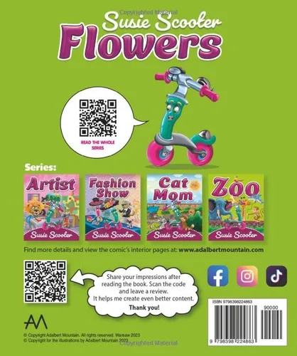 Vista 2 de Scooter Susie Flowers Exploring Nature's Wonders and Unleashing Creativity A series of amazing adventures of the scooter Susie. Your kids will