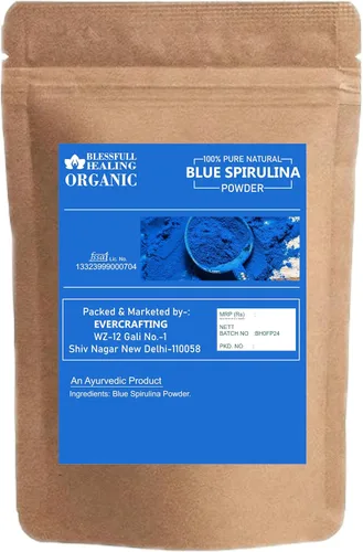 Vista 2 de Blessfull Healing Polvo de espirulina azul orgánico 100% puro y natural, 1 onza / 1.06 oz