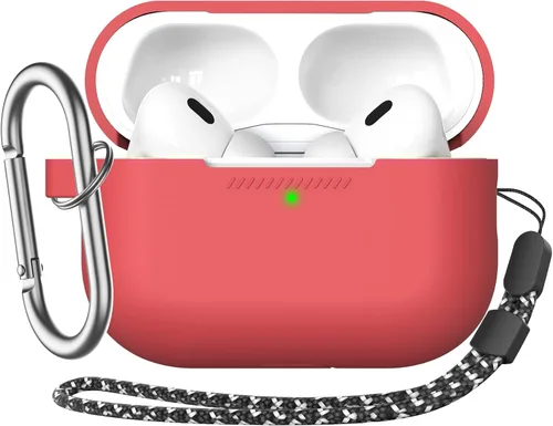 Vista 7 de AhaStyle Funda para Estuche de AirPods Pro (2019) Funda de Silicona Suave para AirPods Pro de 1ª Generación [Mosquetón Añadido] Fundas de Cuerpo