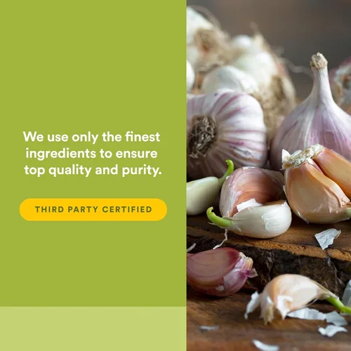 Vista 5 de Natural Factors GarlicRich Garlic + Reishi - Suplemento de apoyo inmunológico y cardiovascular - con hongo Reishi orgánico - Sin OMG y sin gluten
