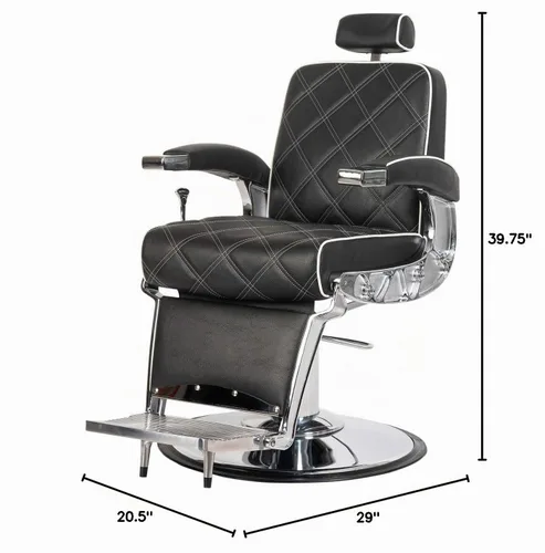 Vista 8 de Buy-Rite - Silla de peluquero profesional Aviator, 450 libras, color negro