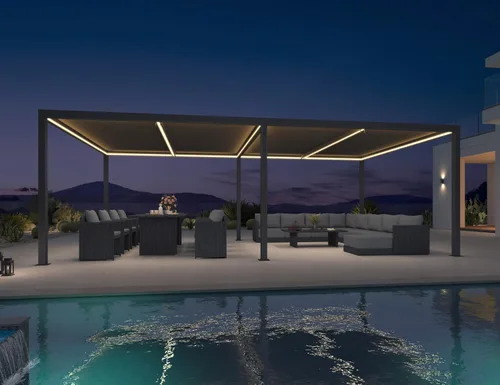 Vista 35 de PURPLE LEAF 94AS - Pérgola pequeña de aluminio compacto de 10 x 12 pies con techo rígido con listones ajustables para patio, cubierta de terraza