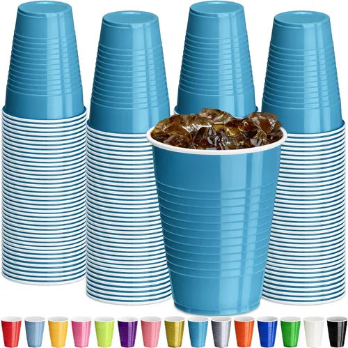 Vista 17 de DecorRack - Vasos desechables y reutilizables de 12 onzas para fiestas de cumpleaños, despedidas de soltera, campamentos, eventos en interiores y al