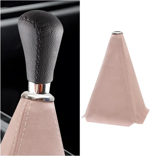 Vista 17 de BESULEN Cubierta de Funda de Palanca de Cambios para Coche, Cubierta de Gamuza de Cuero para Perilla de Cambios Cubierta Antipolvo, Reemplazo