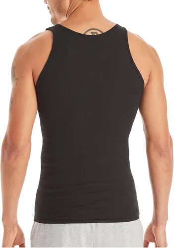 Vista 3 de Hanes Mens Ribbed Tank, Cotton Undershirt Tank, 6-Pack