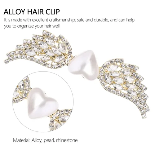 Vista 8 de 2 pinzas para el cabello con perlas de cristal, horquillas, accesorios para el cabello, accesorios para el cabello de boda, pasador de novia